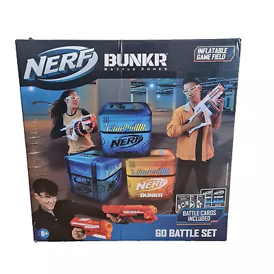 Buy Nerf Bunker Battle Zones Go Battle Set Inflatable Game Field Battle Stackers NEW • 11.99£