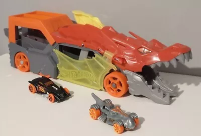Buy Hot Wheels Dragon Launch Transporter With 2 Cars - Used In Excellent Condition • 10.95£