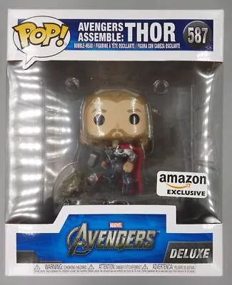 Buy Funko POP #587 Avengers Assemble: Thor Deluxe - Marvel - Includes POP Protector • 19.49£