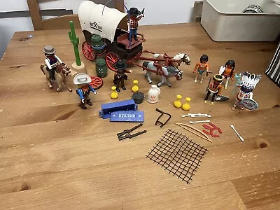 Buy Playmobil Stage Coach Western, Cowboys, Indians And Soldiers Bundle • 24.95£