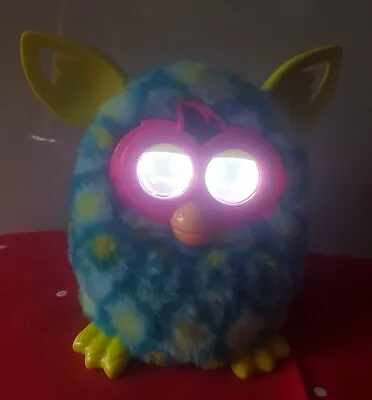 Buy Hasbro 2012 Furby Boom Blue & Yellow Polka Dot Excellent Working Condition  • 11£