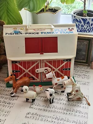 Buy Vintage FISHER PRICE Farm House With Animals And Farm Vehicles  • 29.99£