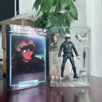 Buy NECA Terminator 2: Judgement Day T-1000 Motorcycle Cop Action Figure Model Toy • 40£