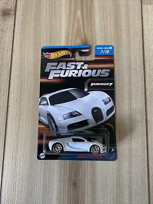 Buy Hot Wheels Bugatti Veyron White The Fast And The Furious 7 Serie 3 7/10 A • 9£