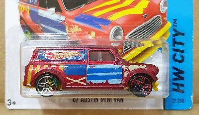 Buy 2015 Hot Wheels CITY - '67 Austin Mini Van Delivery Panel - Hand-painted Look • 2.99£