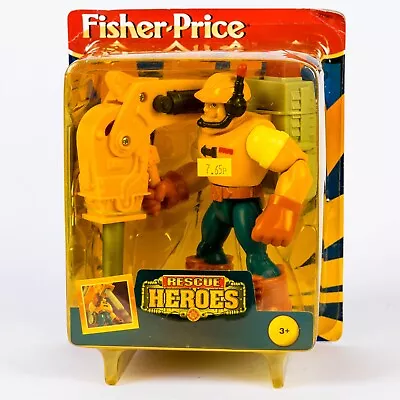 Buy BNIB 1997 Fisher Price Rescue Heroes Action Figure Construction Specialist • 30£