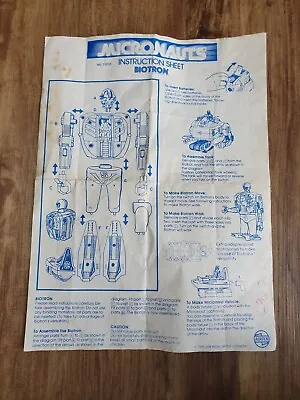 Buy Mego Corp Micronauts 71053 Biotron Instruction Sheet Only Used Condition • 15£