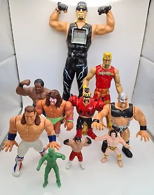 Buy WWF WCW Hasbro Galoob Figures Bundle A78 • 34.99£