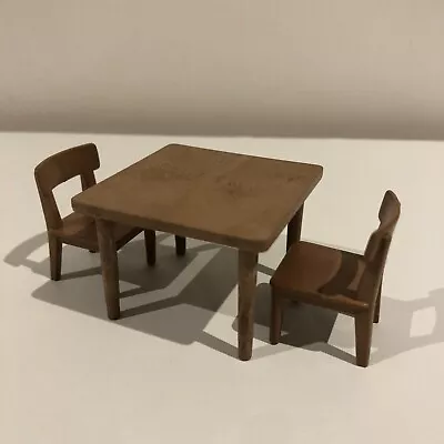 Buy Playmobil Dollshouse & Furniture: Unused Table & Chairs - Brown “wood” 2 Chairs • 4£