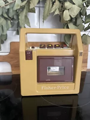 Buy Vintage 1980s Fisher Price Toy Brown Cassette Player Tape Recorder • 12£