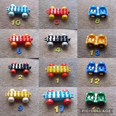 Buy Lego Duplo Spares Sets Of Wheels, Various Types And Colours • 1.50£
