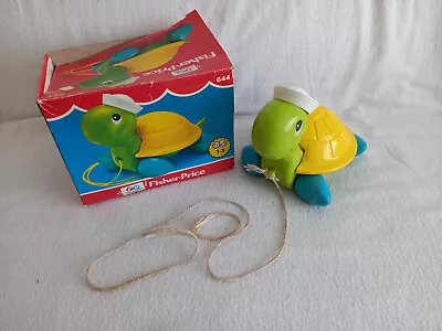 Buy Vintage Fisher Price Tag Along Turtle 644 Toy - Boxed • 11.99£