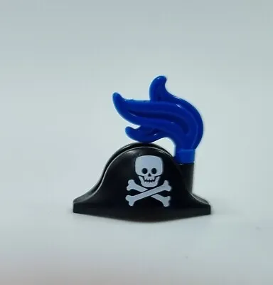 Buy Lego Pirate Hat Skull And Crossbones Feather BLUE 2528pb14 NEW From Set 21322 A2 • 3.49£