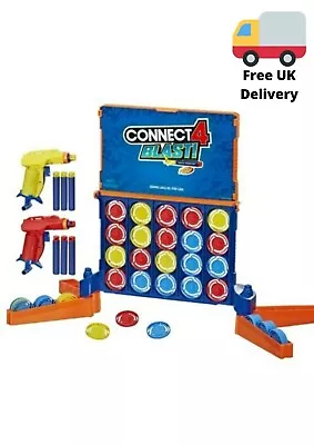 Buy Connect 4 Blast Game Includes Nerf Blasters And  Foam Darts Family Fun Game  • 33.99£