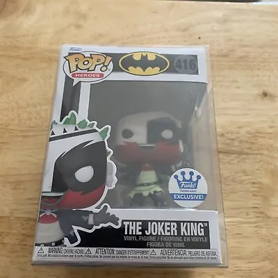 Buy The Joker King Funko Pop Vinyl Figure #416 Funko Shop Exclusive CW Box Protector • 20£