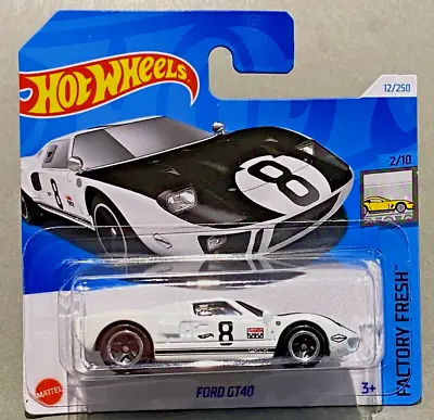 Buy Hot Wheels -  Ford Gt40 - White - Factory Fresh - Short Card   (a) • 3.45£