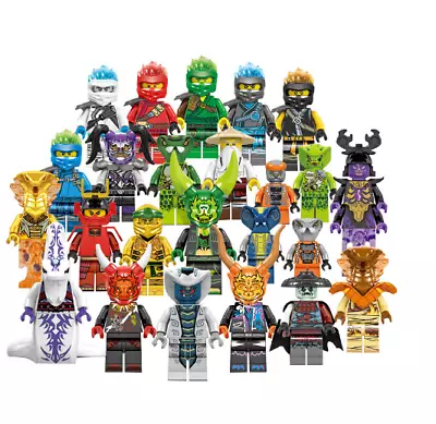 Buy 24 Pcs Ninjago Mini Figures Kai Jay Sensei Wu Master Building Blocks Kids Toys • 10£