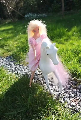 Buy Doll Type Barbie Rapunzel On Horse, Excellent Condition, Ultra-long Hair • 15.35£