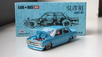 Buy 1/64 Kaido House 42 Datsun 510 Street Tanto V2 JDM Blue Mini GT Hot Wheels Scale • 21.49£