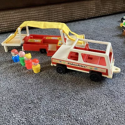 Buy Vintage Fisher Price Play Family Car And Pop Up Camper #992 • 19.99£