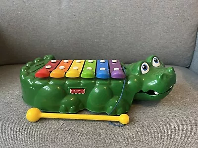 Buy Cute Fisher Price Crocodile Xylophone & Piano-  1998 (Vintage) - Look! • 14.99£