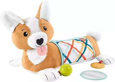 Buy Fisher-Price Baby Tummy Time Toys, 3-in-1 Plush Puppy Wedge With BPA-Free Teeth • 29.45£
