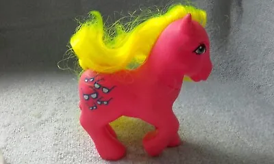 Buy Vintage My Little Pony Pink Bright Yellow Hair Baby Shady • 8£