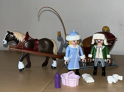 Buy Playmobil Spirit Riding 70397 Winter Sleigh Ride Horse & Carriage Figures Baby • 12.92£