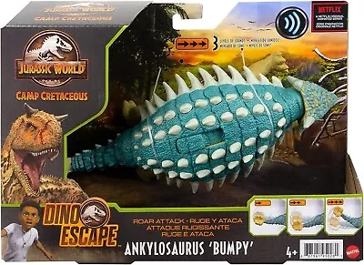 Buy Jurassic World Camp Cretaceous Roar Attack Ankylosaurus Bumpy Figure • 46.99£
