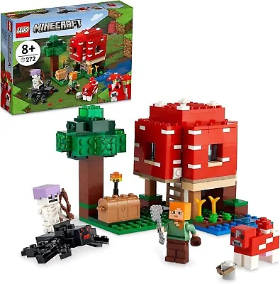 Buy LEGO 21179 Minecraft The Mushroom House Set - Ages 8+ UK • 17.89£