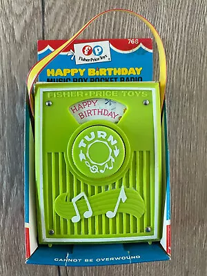 Buy Vintage Fisher Price Happy Birthday Music Box Pocket Radio In Original Packaging • 29.99£