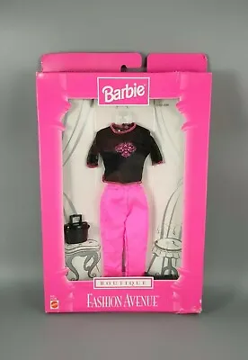 Buy Barbie - Fashion Avenue Clothes - Boutique Black & Pink Outfit - Mattel 1998 • 29.99£