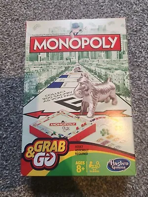Buy New Monopoly Hasbro Gaming Grab Go Game Get Ready For Classic Monopoly Play I U • 5.99£