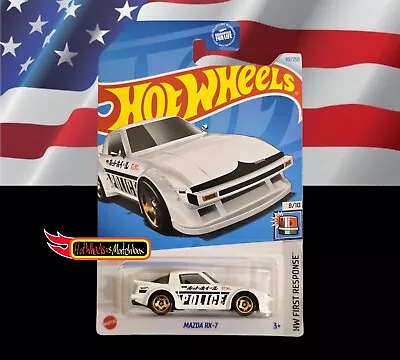 Buy Hot Wheels MAZDA RX-7 HW FIRST RESPONSE US CARD D CASE 2024 • 2.99£
