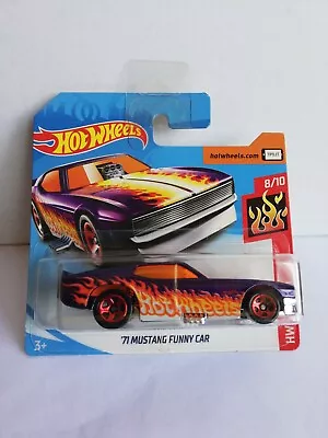 Buy 2019 Hot Wheels '71 Mustang Funny Car Hw Flames 8/10 • 10.19£