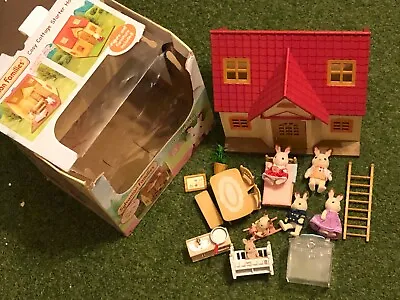 Buy Sylvanian Families COSY COTTAGE STARTER HOME SET Figure & Furniture +LOTS EXTRA • 28.45£