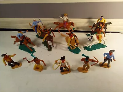 Buy Timpo Native American Indian & Cowboy Toy Soldiers . 7 Mounted 5 Standing . T3.c • 18.99£