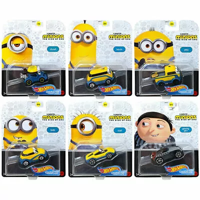 Buy Official Hot Wheels 1:64 Minions Character Die-cast Mini Car - Full Set Of X6 • 34.99£