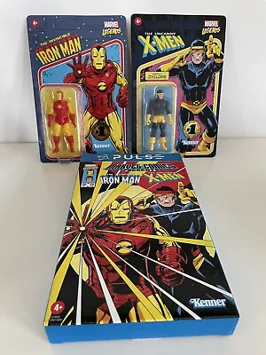 Buy Marvel Legends Retro Iron Man And Cyclops Figures Pulse 1st Edition MOC Kenner • 18£