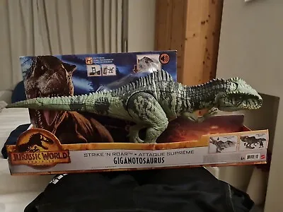 Buy Mattel - Jurassic World: Dominion - Strike 'n Roar Giganotosaurus Dinosaur Toy • 15.95£