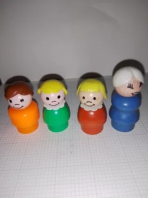Buy Fisher Price 1970's Little People 2 Wooden And 2 Plastic • 0.99£