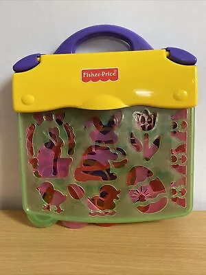 Buy Vintage Fisher Price Set Of 5 Plastic Stencils In Carrying Case 1995 VGC • 14.95£