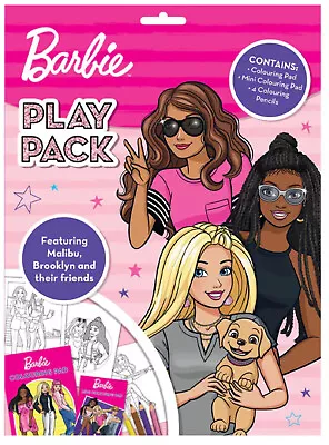 Buy BARBIE Play Pack COLOUR PENCILS & 2 COLOURING BOOKS • 2.99£