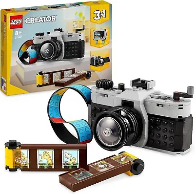 Buy LEGO Creator 3in1 Retro Camera Toy To Video Camera To TV Set, Kids' Desk Decorat • 25.53£