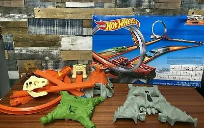 Buy Large Bundle Of Hot Wheels Many Sets Combined~Track 4x4's Dinosaur Pieces + More • 48.99£