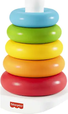 Buy Fisher-Price Baby Stacking Toy Rock-A-Stack Rings With Roly-Poly Base For Ages 6 • 12.09£