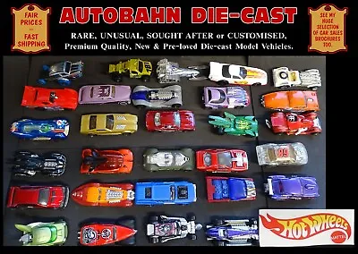 Buy Amazing Job Lot Big Collection Of 30 Hot Wheels Custom Cars Old Diecast Vehicles • 29£