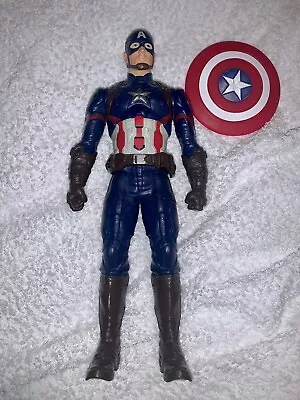 Buy Marvel Captain America TALKING Action Figure With Shield. • 9.99£