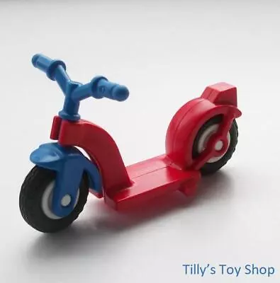 Buy Playmobil Playground / House  - Toy Red & Blue Scooter  For A Child Figure - NEW • 3£