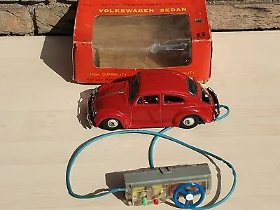 Buy Tin Toys BANDAI VW BEETLE Red In Original Packaging • 196.60£